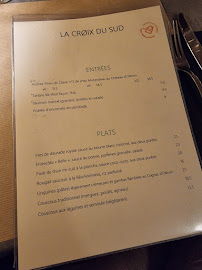Carte du LA CROIX DU SUD restaurant à Le Château-d'Oléron