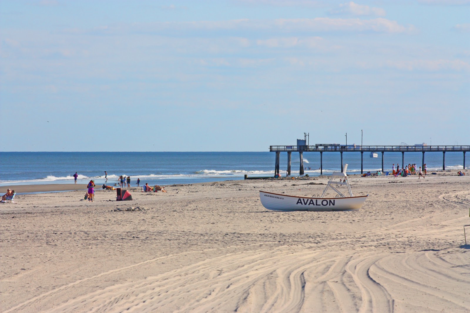 Foto van Ocean City Beach met recht en lang