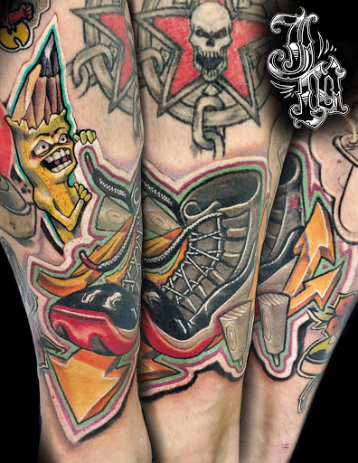 Find dino tattoo ideas for your next unique tattoo in Lombard at New Hope Tattoo