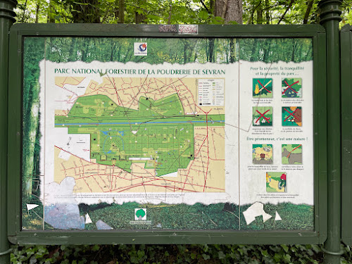 Plan du Parc de Sevran - Entrée Vert-Galant à Vaujours