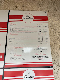 Menu / carte de Mac Tom à Baume-les-Dames