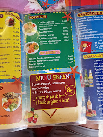 Menu du Chez Liline à Deshaies