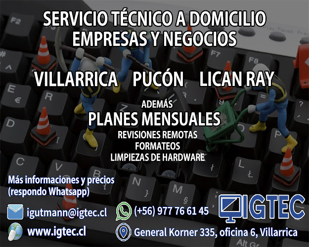 Comentarios y opiniones de Computadores: Servicio Tecnico IGTEC Villarrica
