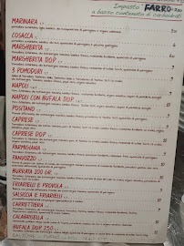 Menu du Pizzaman à Florence