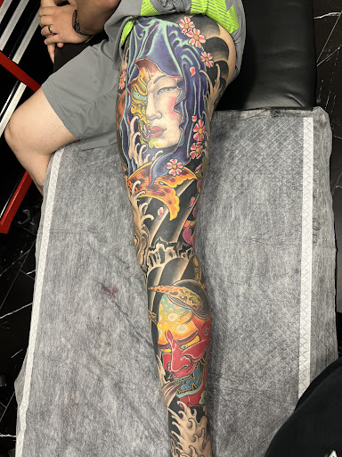 Explore arm sleeve tattoo ideas for guys, creative tattoo ideas in Beaufort, available at Beaufort Tattoo Kompany