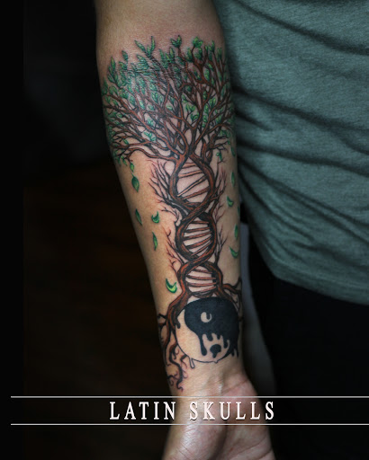 Explore musical tattoo ideas, creative tattoo ideas in Pico Rivera, available at Latin Skulls