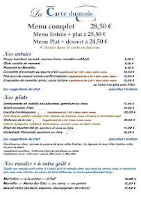 Restaurant La Cocotte L'Appart Côté Mer à Dunkerque (le menu)