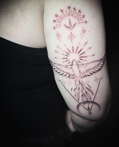 Explore lower abdominal tattoo ideas, creative tattoo ideas in Saint Paul, available at Black Coffin Tattoo