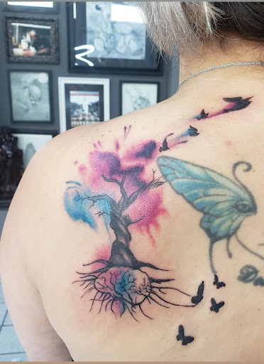 Explore baptism tattoo ideas, creative tattoo ideas in Houston, available at 333 Tattoo Studio HTX