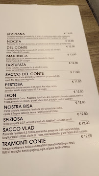 Carte du Pizzeria del Conte à Cuneo