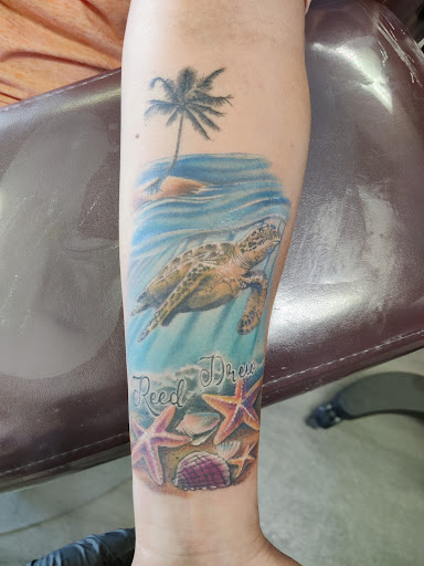 Explore lilo and stitch tattoo ideas, creative tattoo ideas in Tahlequah, available at Monochrome Ink