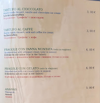 Pizzeria trattoria Il Vicolo à Montecatini Terme carte