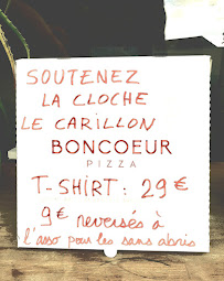 Carte du BONCOEUR pizza à Nantes