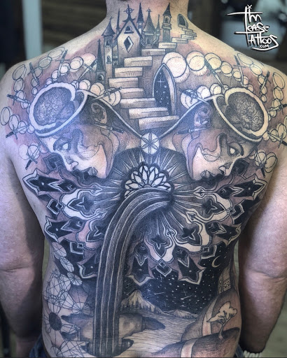 Explore easy line tattoo ideas, creative tattoo ideas in Winter Park, available at Tim Lease Custom Tattoos