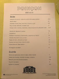 Poinçon Paris à Paris menu