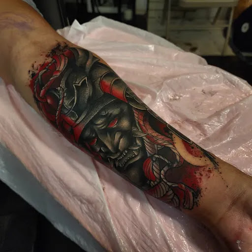 Explore cosmetology tattoo ideas, creative tattoo ideas in Valdosta, available at Acid Ink Tattoos