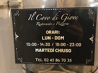 Ristorante Pizzeria Il Covo di Giove à Cesano Boscone carte