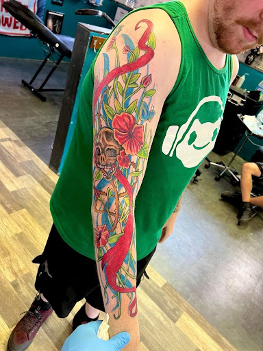 Explore cool tattoo sleeve ideas for men, creative tattoo ideas in Warsaw, available at Empire Ink