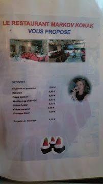 Markov Konak à Ivry-sur-Seine menu