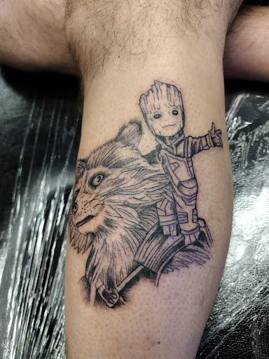 Explore lady thigh tattoo ideas, creative tattoo ideas in La Crosse, available at La Crosse Tattoo