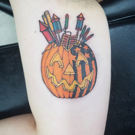 Explore surfboard tattoo ideas, creative tattoo ideas in Chicago, available at Royal Flesh Tattoo and Piercing