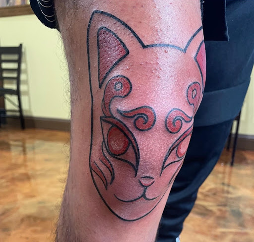 Explore coffin tattoo ideas, creative tattoo ideas in Marietta, available at The Queen Bee Tattoo and Piercing Parlour