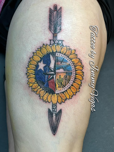 Explore female thigh tattoo ideas, creative tattoo ideas in San Tan Valley, available at Frontier Tattoo Company
