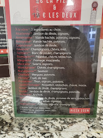 Carte du M7 Pizza à Sète
