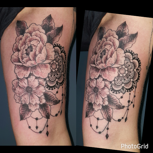 Explore gore tattoo ideas, creative tattoo ideas in Oak Forest, available at Peace Of Art Tattoo And Art Studio