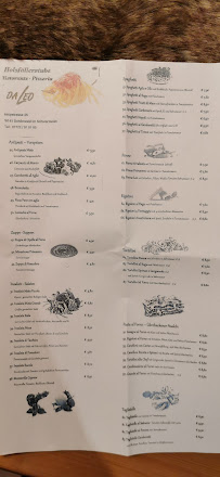 Pizzeria Holzfällerstube à Schönwald im Schwarzwald menu