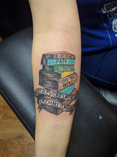 Explore kids name tattoo ideas, creative tattoo ideas in Akron, available at Knuckle Up Ink Tattoos