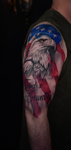 Explore mens chest tattoo ideas small, creative tattoo ideas in Westwood, available at Dom Astro Tattoo Company