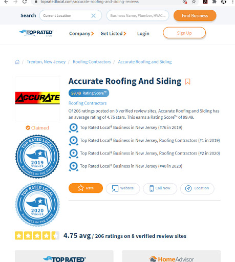 Roofing Contractor «ACCURATE ROOFING & SIDING INC.», reviews and photos, 220 Lawrenceville Rd, Lawrenceville, NJ 08648, USA