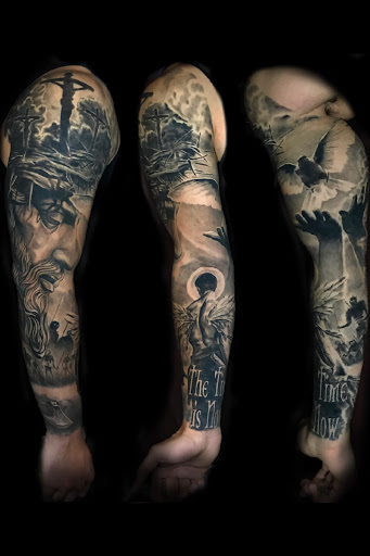 Explore viking ship tattoo ideas, creative tattoo ideas in Davenport, available at Ynot Ink Studio