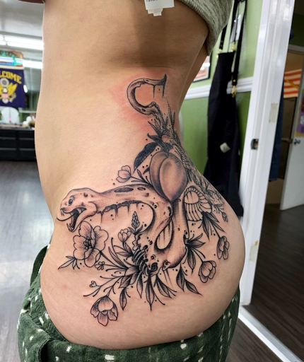 Explore shoulder tribal tattoo ideas, creative tattoo ideas in Twentynine Palms, available at Hilltop Tattoo Company