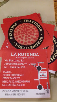 Menu du Pizzeria Trattoria La Rotonda à Rossano Veneto