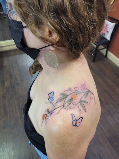 Explore mother daughter butterfly tattoo ideas, creative tattoo ideas in Winston Salem, available at Tattoo Revival