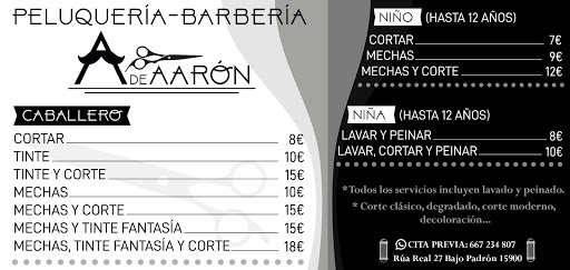 Peluquería Barbería A De Aarón en Padrón, A Coruña