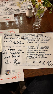 Trattoria Bordino à Florence menu