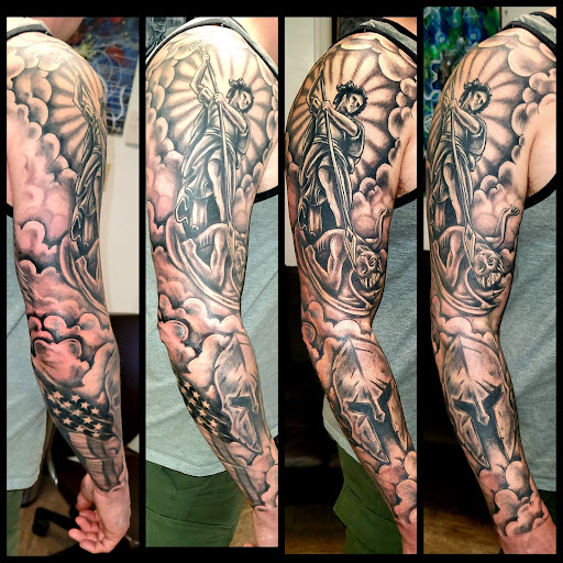 Explore beach tattoo ideas for ladies, creative tattoo ideas in Richmond, available at Art Period llc Tattoos and Artwork by Leigh Odom