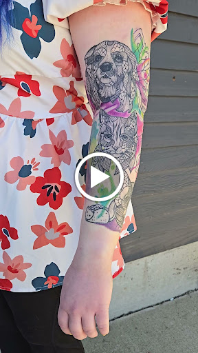 Explore girl thigh tattoo ideas, creative tattoo ideas in Sioux Falls, available at Permanent Addictions