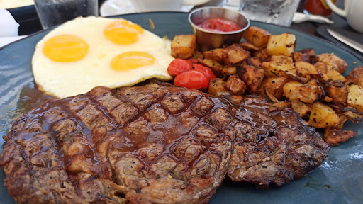 Steaks and eggs