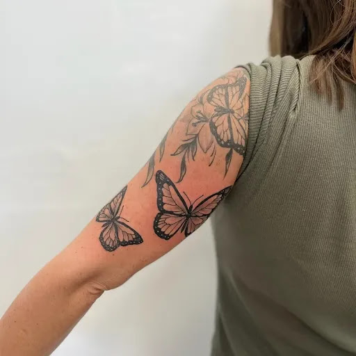 Explore inside bicep tattoo ideas, creative tattoo ideas in Scranton, available at Black Sheep Tattoo & Piercing Studio