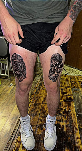 Explore sand dollar tattoo ideas, creative tattoo ideas in Muncie, available at Obscura Tattoo shop and Oddity Collective