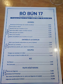 Restaurant vietnamien Restaurant Bo Bun 37 à Tarbes (la carte)