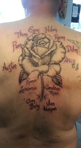 Explore 3 kids tattoo ideas for mom, creative tattoo ideas in Sigourney, available at Octopus Ink Professional Tattoo & Piercing