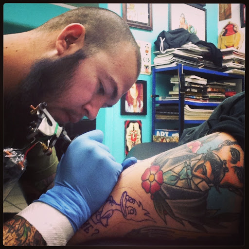 Explore helicopter tattoo ideas, creative tattoo ideas in Georgetown, available at Iron Rite Tattoo South