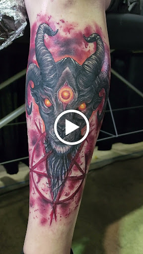 Explore cool guitar tattoo ideas, creative tattoo ideas in Dayton, available at Modified Skin Tattoos