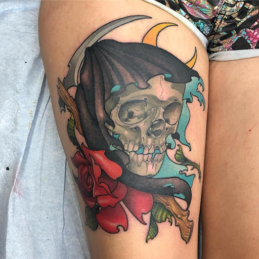 Explore emo anime tattoo ideas, creative tattoo ideas in Tarpon Springs, available at Legendary Custom Tattoos and Piercings