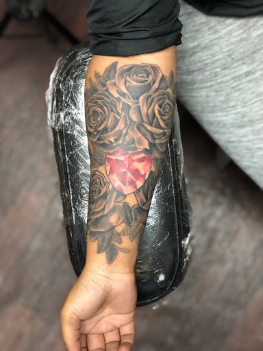 Explore inside bicep tattoo ideas, creative tattoo ideas in Chattanooga, available at Chattanooga Tattoo Company